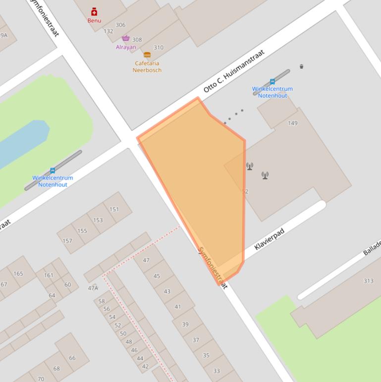 Kaart van postcodegebied 6544TL.