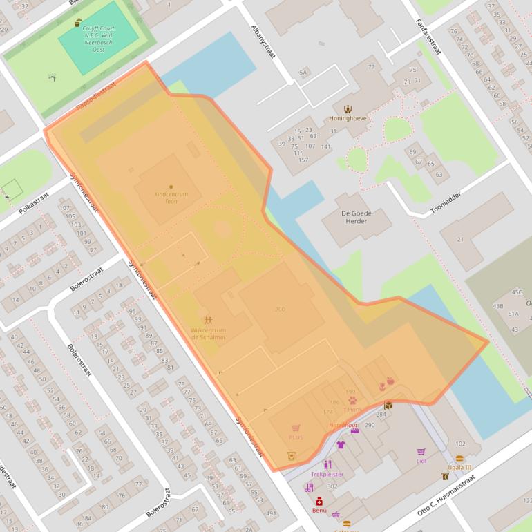 Kaart van postcodegebied 6544TN.