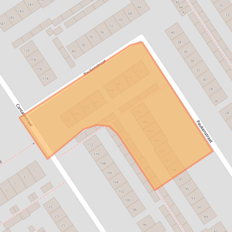 Kaart van postcodegebied 6544TW.