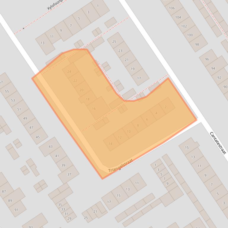 Kaart van postcodegebied 6544VK.