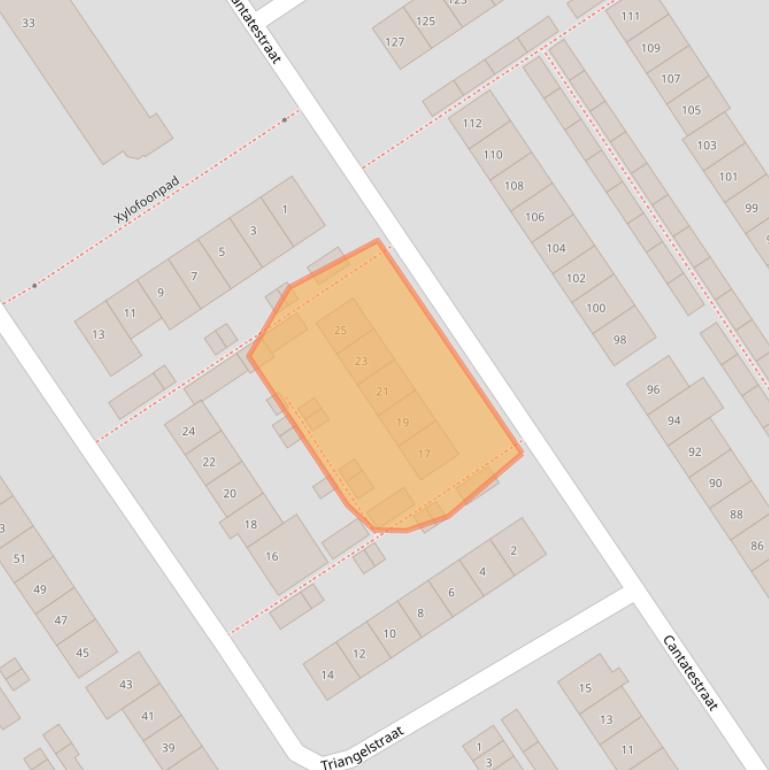 Kaart van postcodegebied 6544VT.