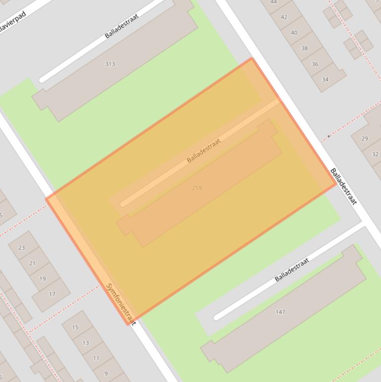 Kaart van postcodegebied 6544WR.