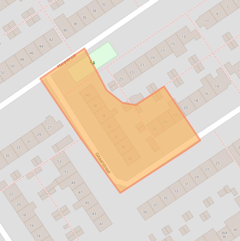 Kaart van postcodegebied 6544XD.