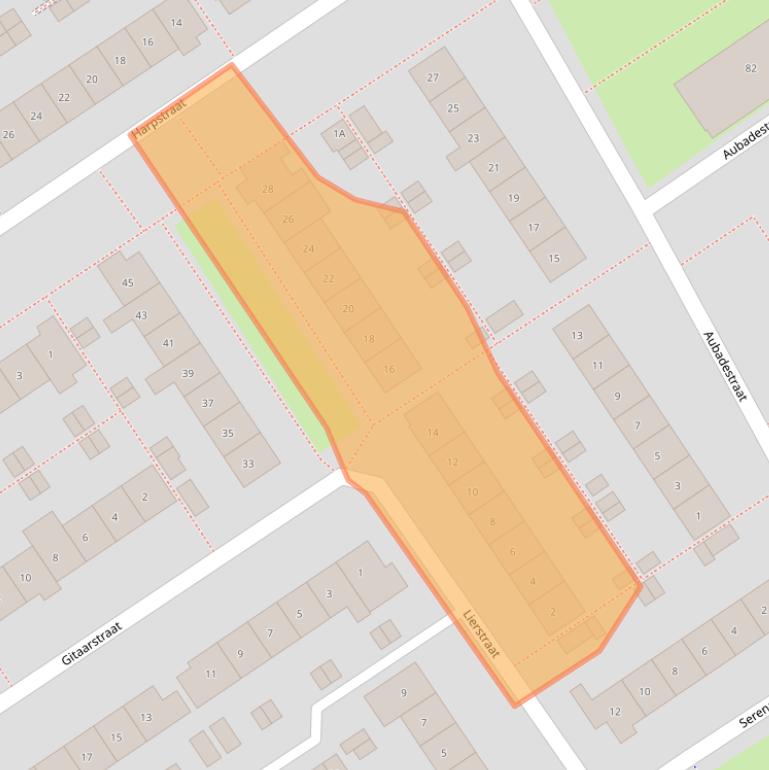 Kaart van postcodegebied 6544XJ.