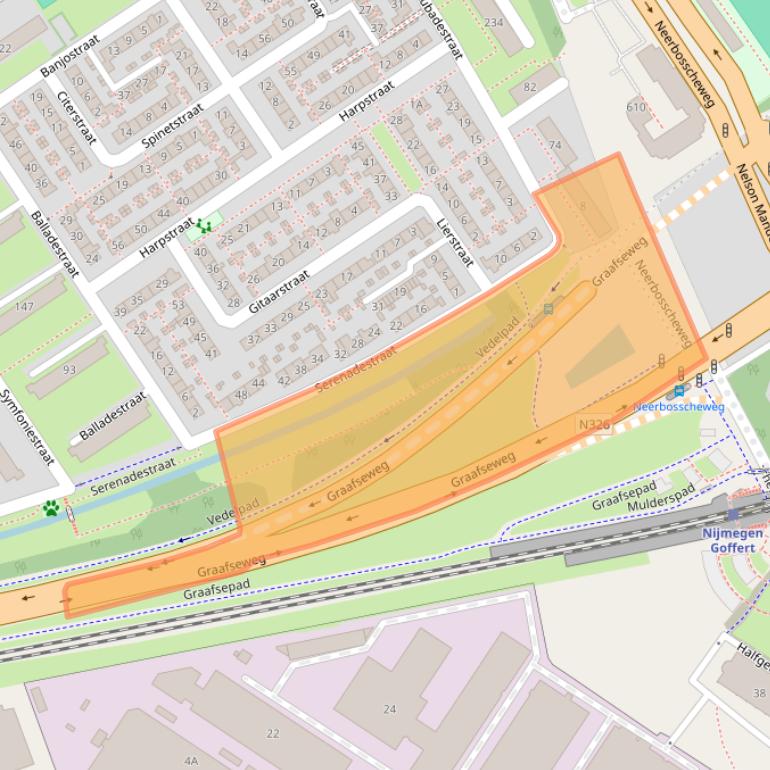 Kaart van postcodegebied 6544ZD.