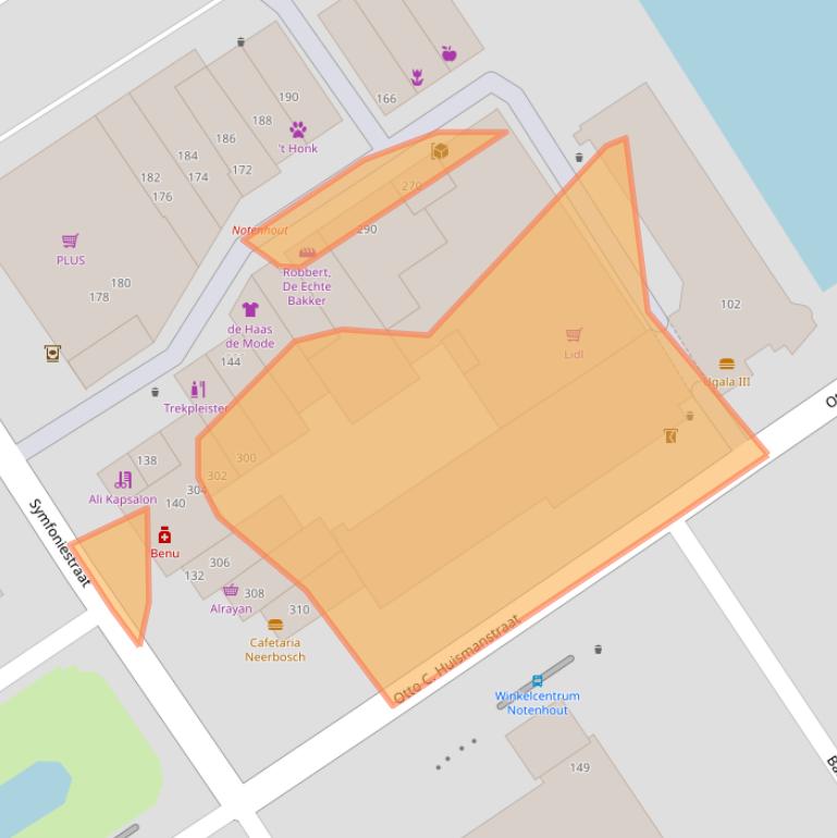 Kaart van postcodegebied 6544ZR.