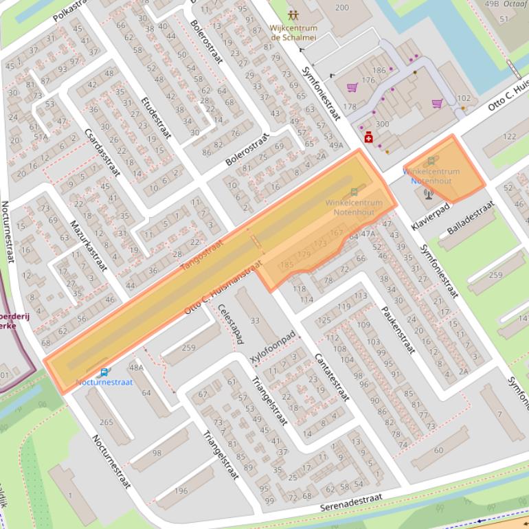 Kaart van postcodegebied 6544ZT.