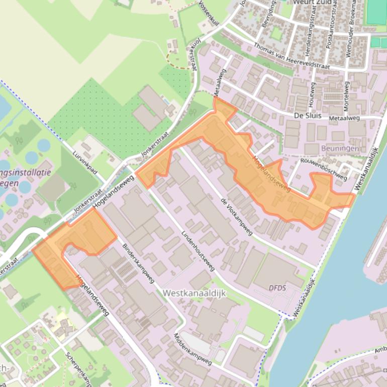 Kaart van postcodegebied 6545AC.