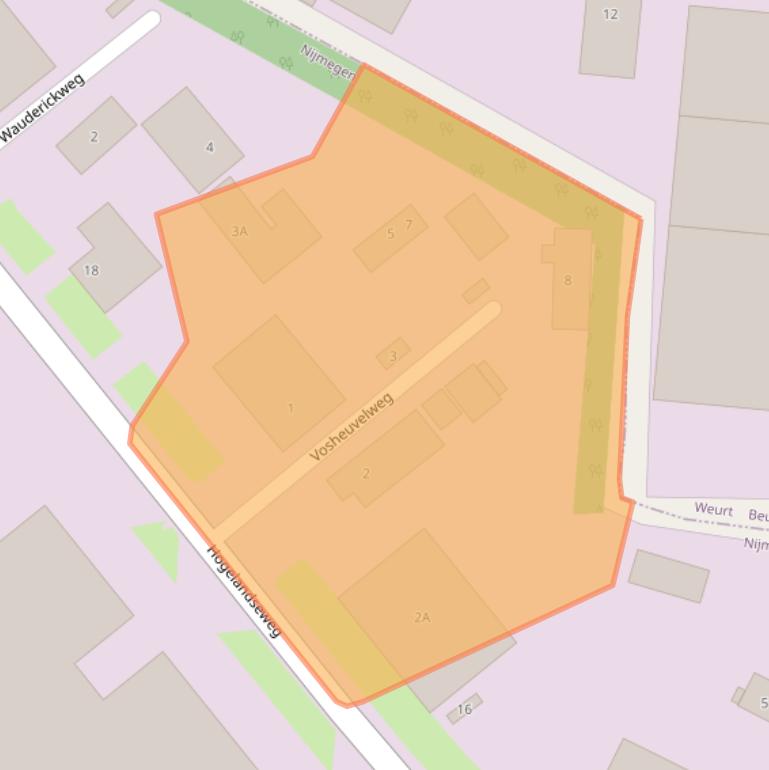 Kaart van postcodegebied 6545AD.