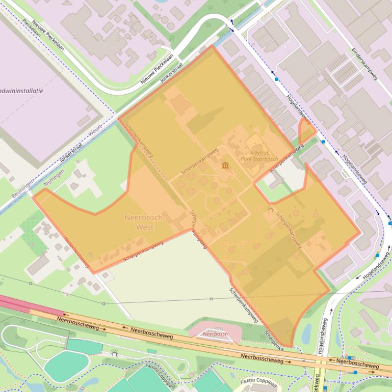 Kaart van postcodegebied 6545AL.