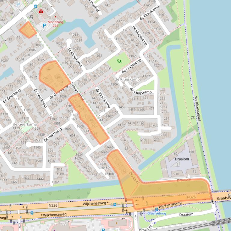 Kaart van postcodegebied 6545AZ.