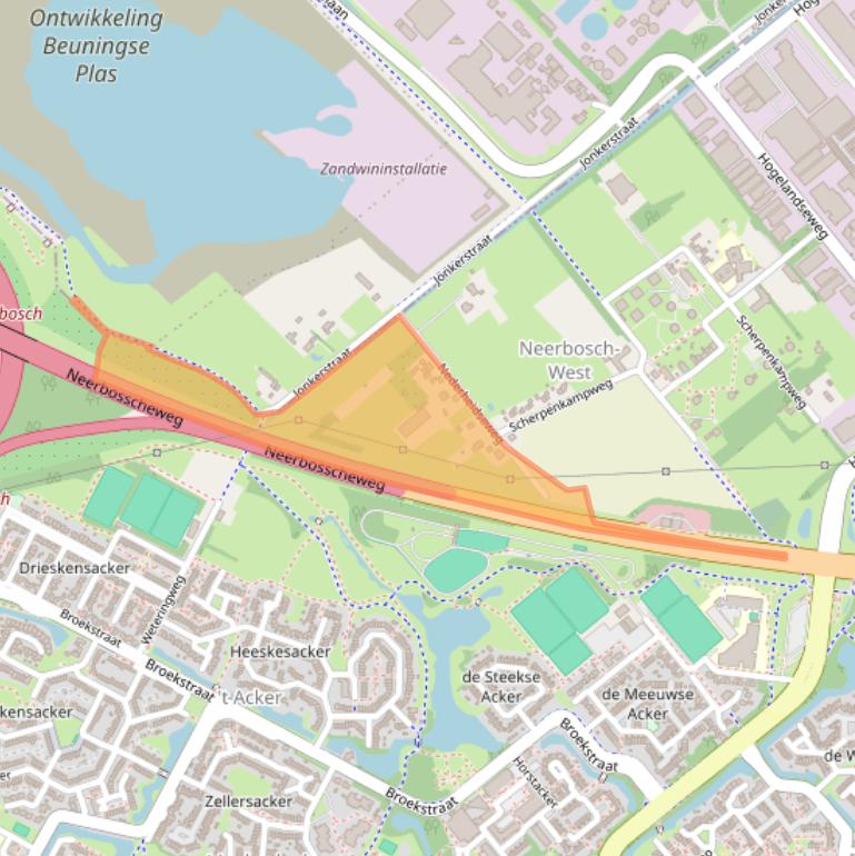 Kaart van postcodegebied 6545BX.
