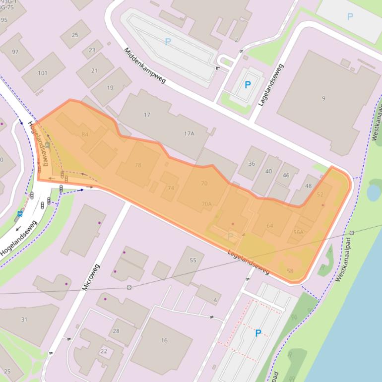 Kaart van postcodegebied 6545CG.