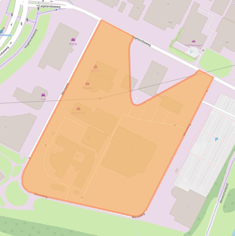 Kaart van postcodegebied 6545CM.