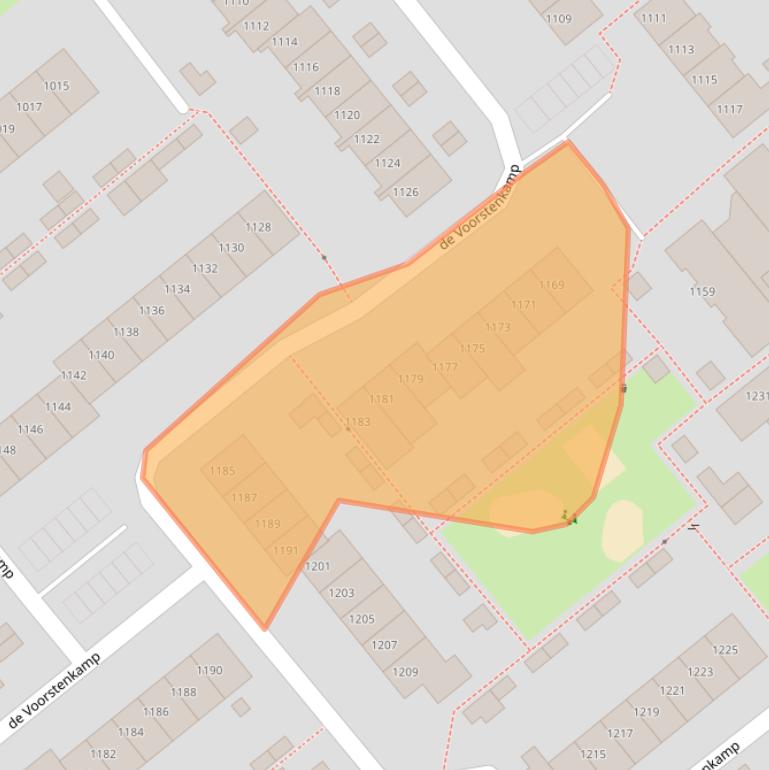 Kaart van postcodegebied 6545EG.