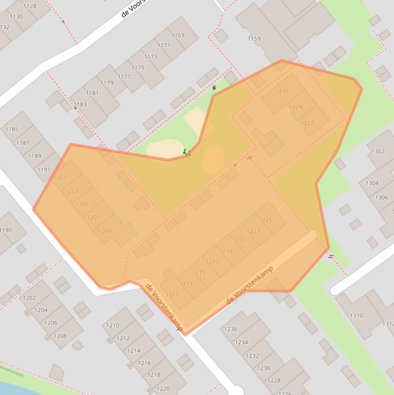 Kaart van postcodegebied 6545EK.