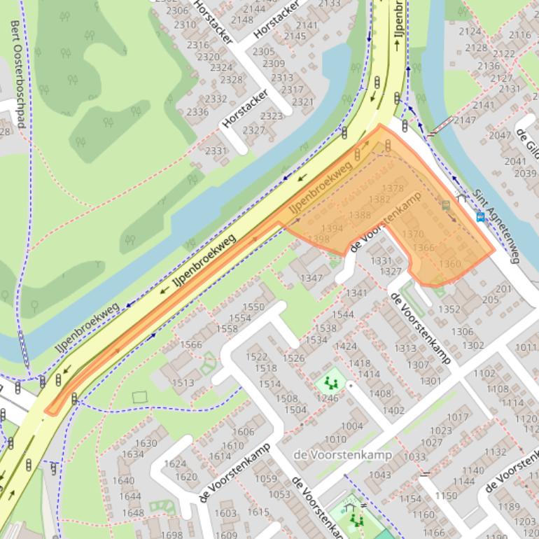 Kaart van postcodegebied 6545ET.