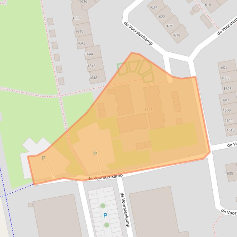 Kaart van postcodegebied 6545GJ.