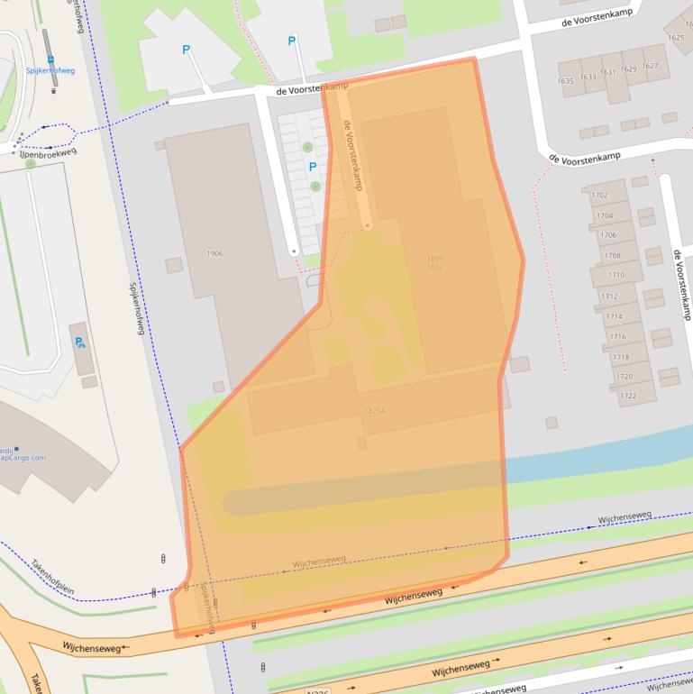 Kaart van postcodegebied 6545GP.