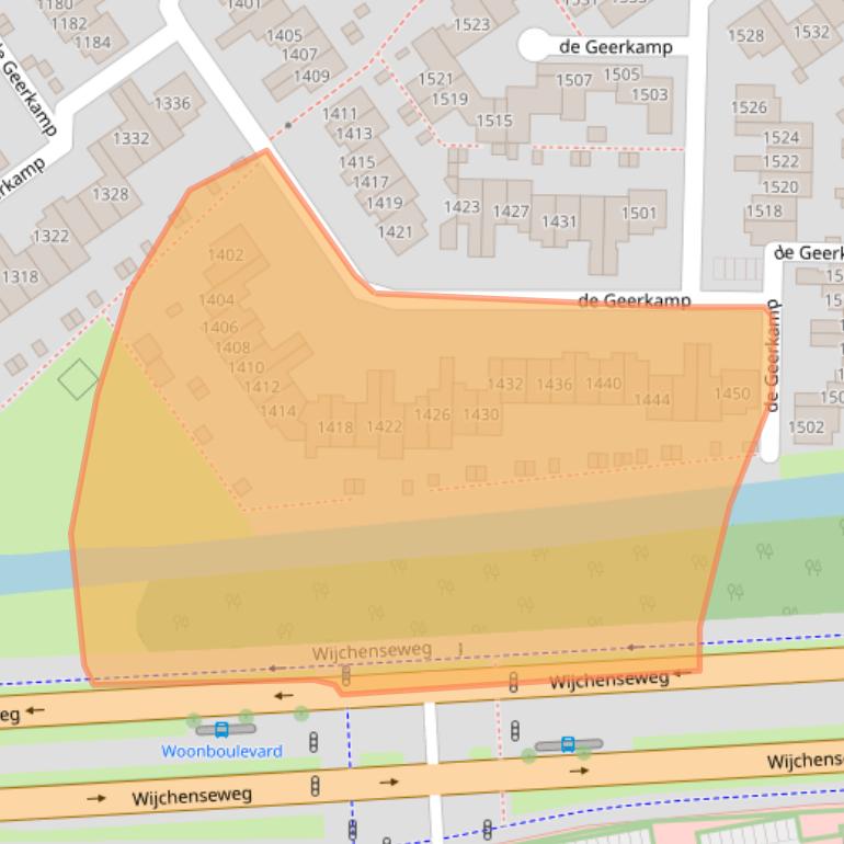 Kaart van postcodegebied 6545HL.