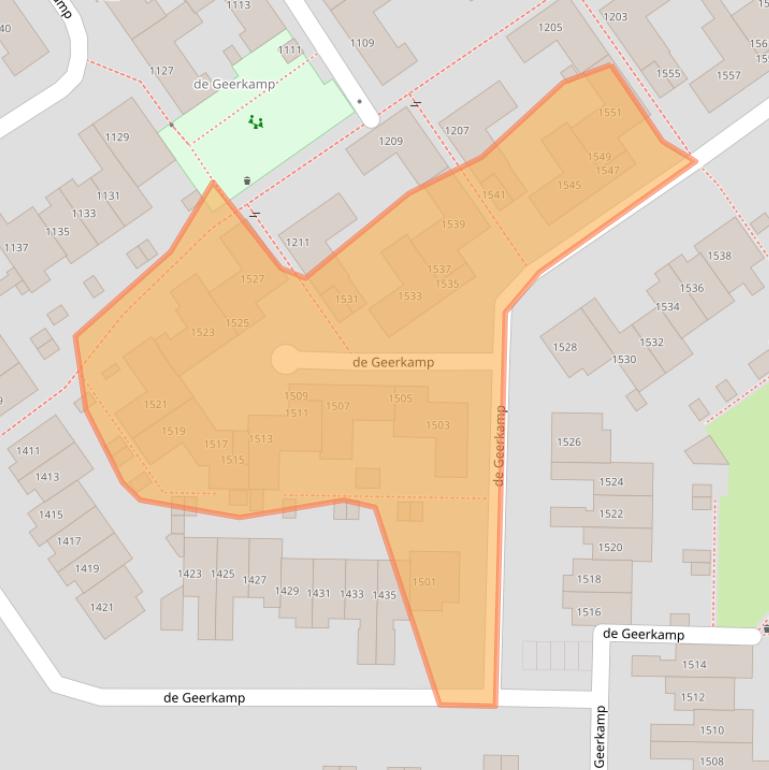 Kaart van postcodegebied 6545HM.