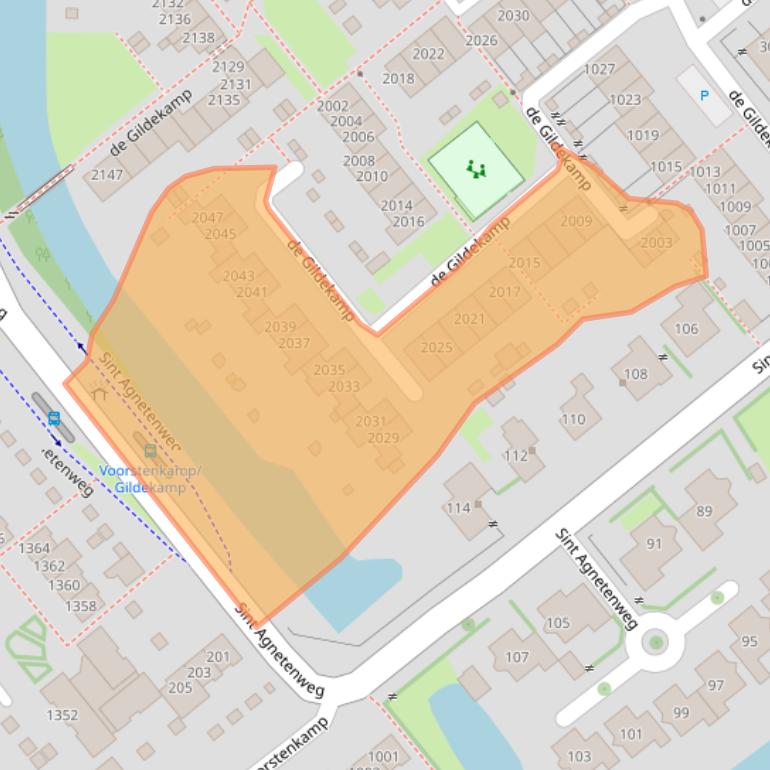 Kaart van postcodegebied 6545KC.