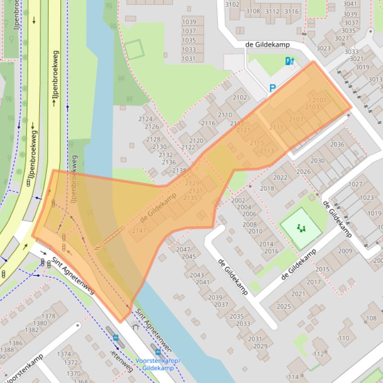 Kaart van postcodegebied 6545KE.