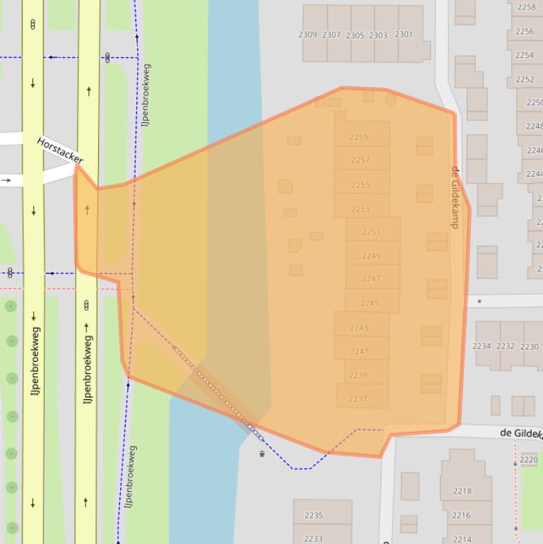 Kaart van postcodegebied 6545KJ.