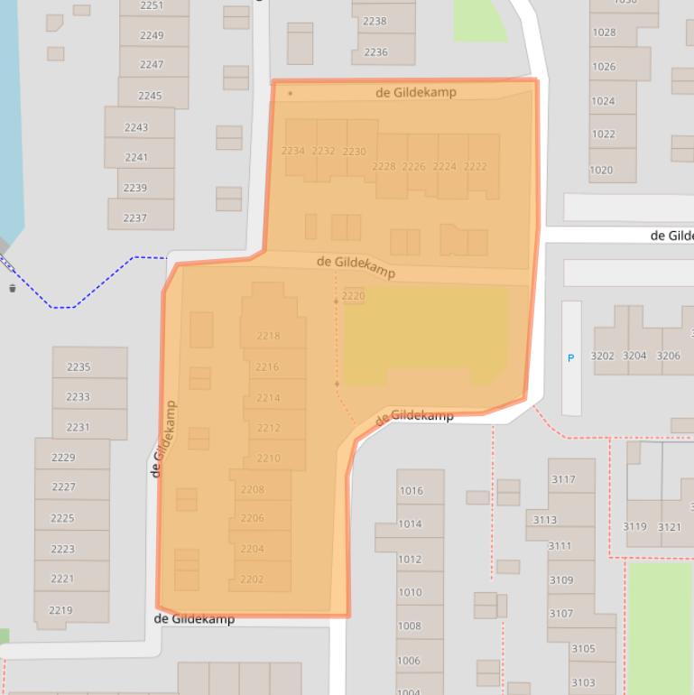 Kaart van postcodegebied 6545KK.