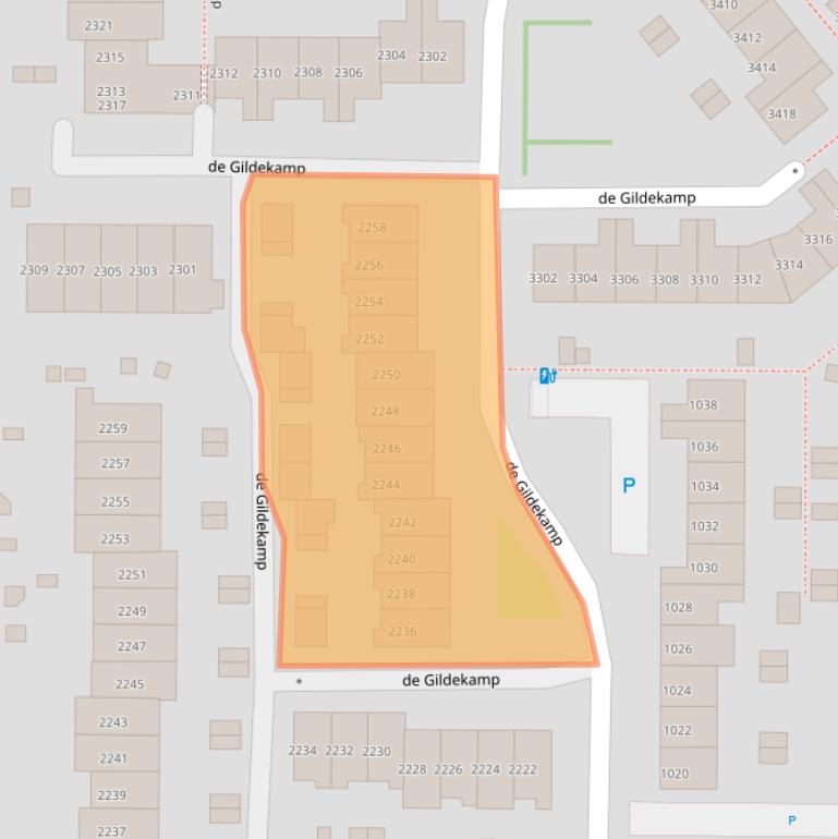 Kaart van postcodegebied 6545KL.