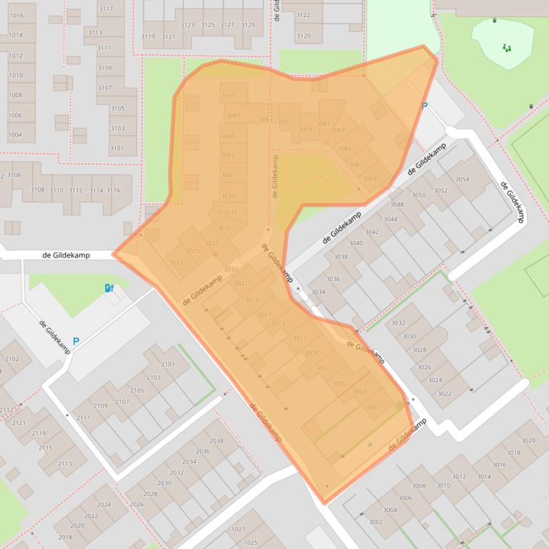 Kaart van postcodegebied 6545KR.