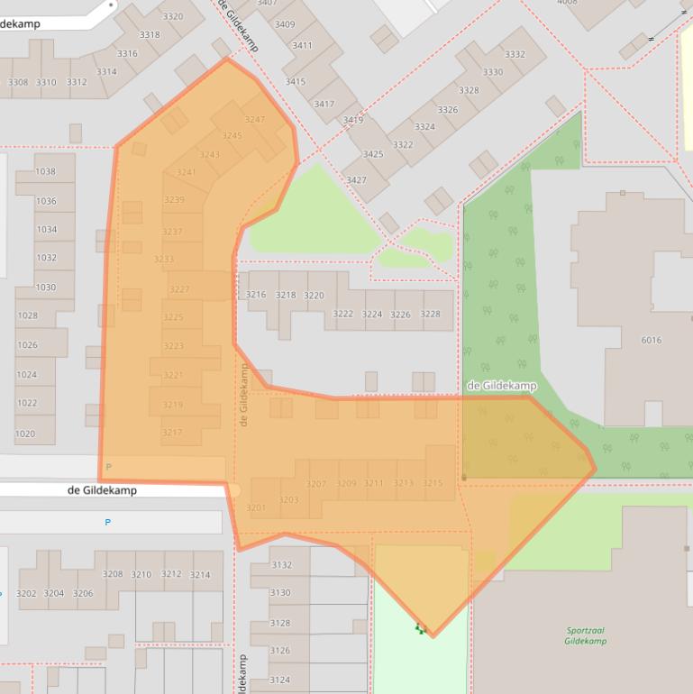 Kaart van postcodegebied 6545KX.