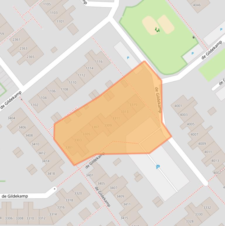 Kaart van postcodegebied 6545LA.