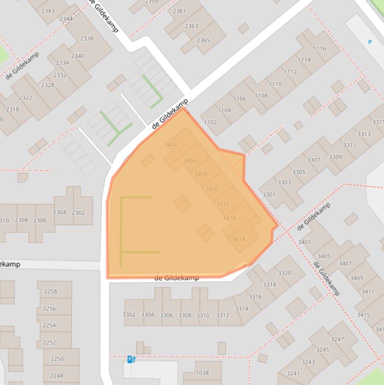 Kaart van postcodegebied 6545LD.