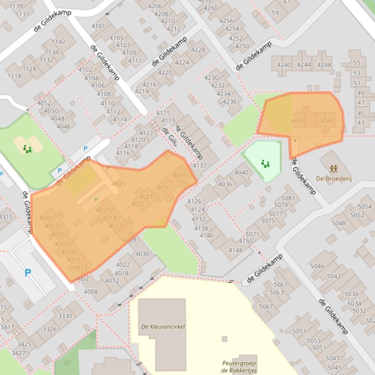 Kaart van postcodegebied 6545LJ.