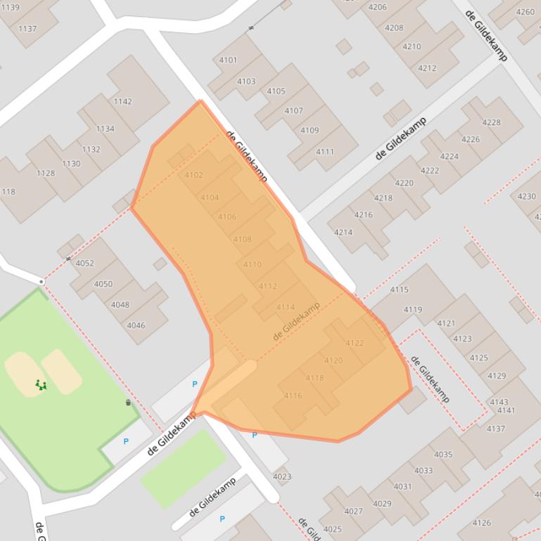 Kaart van postcodegebied 6545LM.