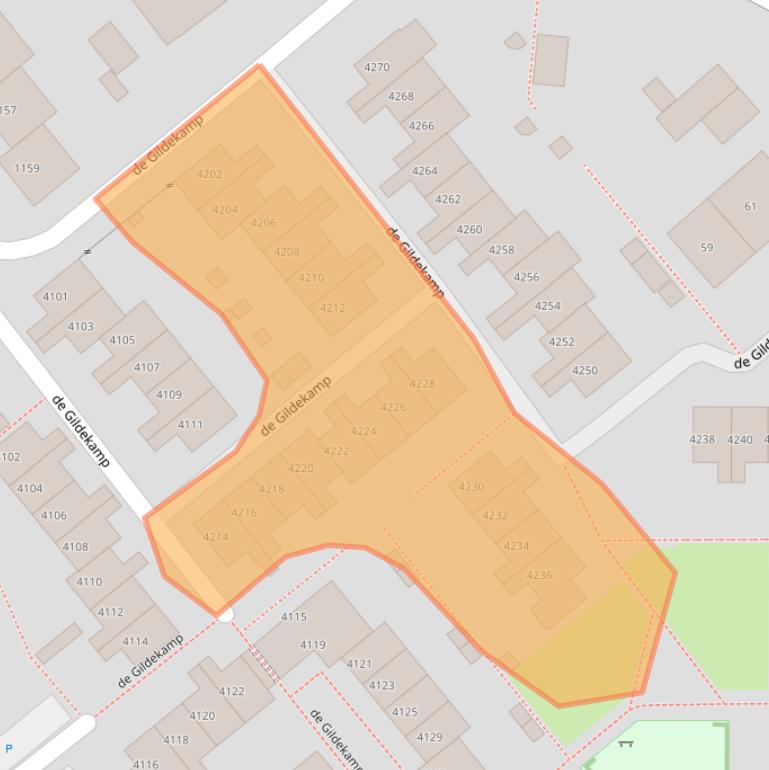 Kaart van postcodegebied 6545LP.