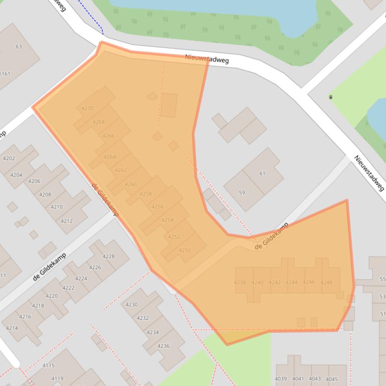 Kaart van postcodegebied 6545LR.