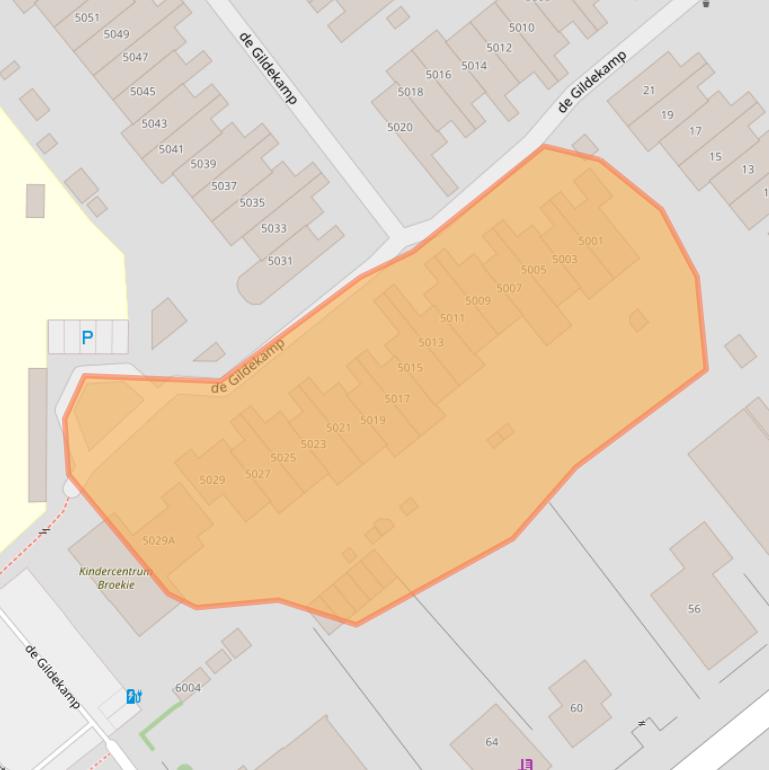 Kaart van postcodegebied 6545LS.