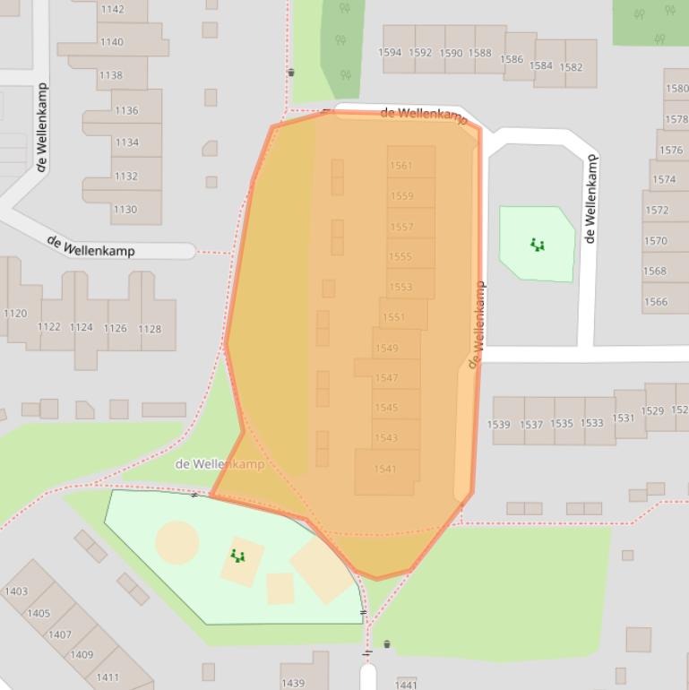 Kaart van postcodegebied 6545NL.