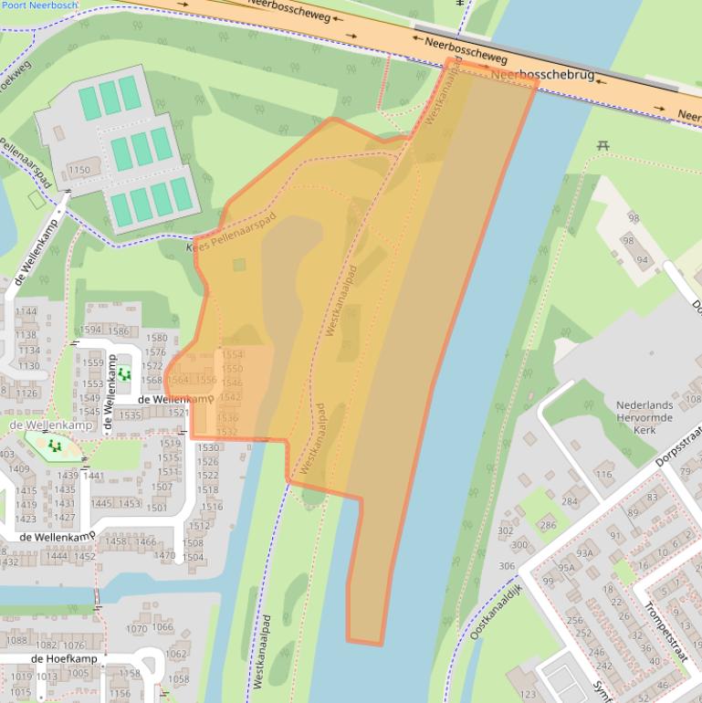Kaart van postcodegebied 6545NN.