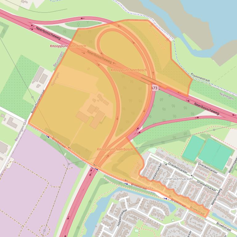 Kaart van postcodegebied 6546AD.