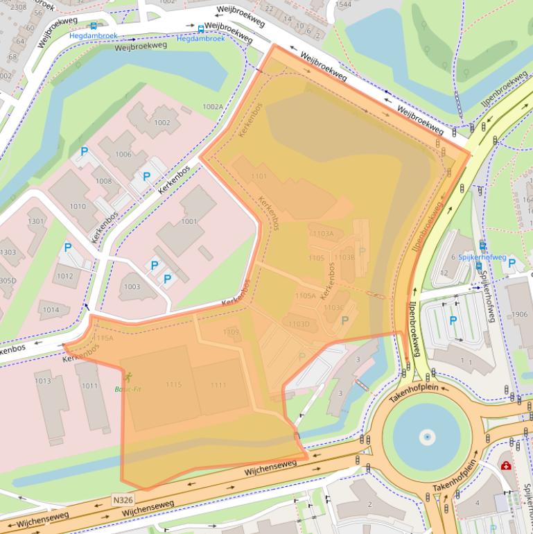 Kaart van postcodegebied 6546BC.