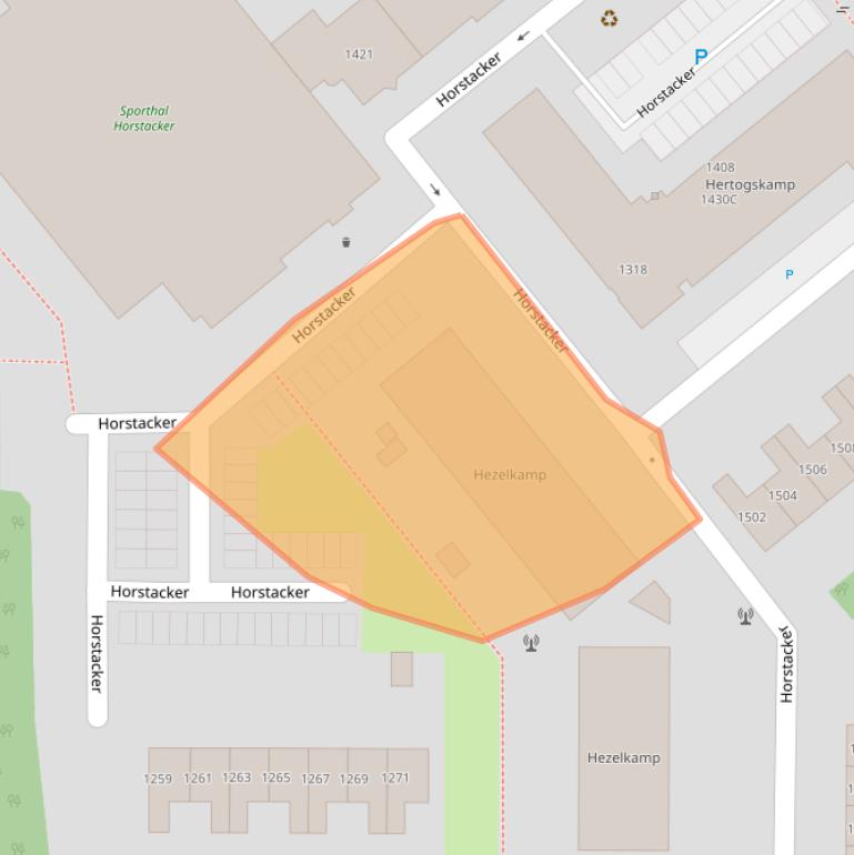 Kaart van postcodegebied 6546EH.