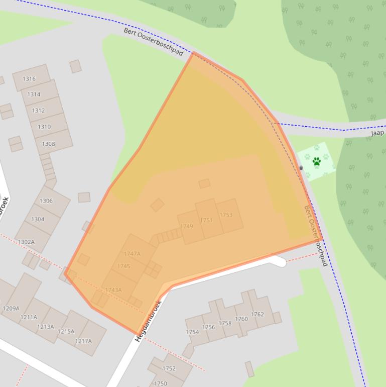 Kaart van postcodegebied 6546VW.