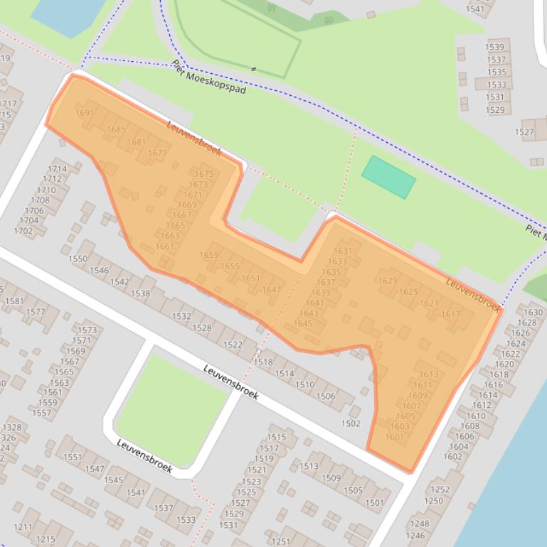 Kaart van postcodegebied 6546XX.