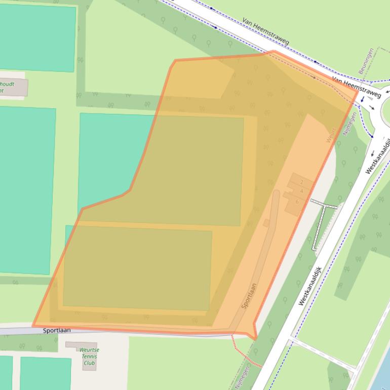 Kaart van postcodegebied 6551AA.