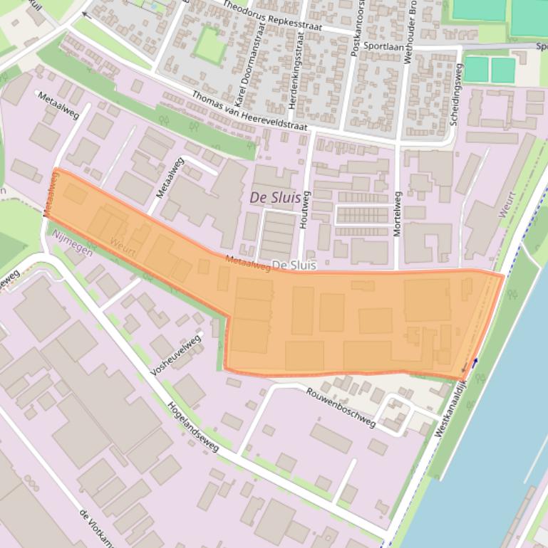 Kaart van postcodegebied 6551AD.