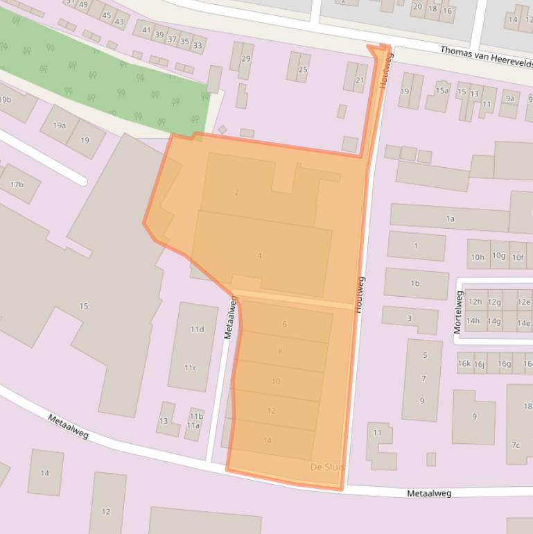 Kaart van postcodegebied 6551AJ.