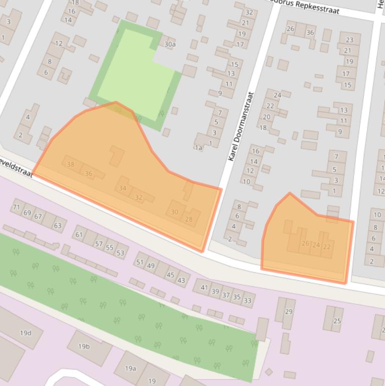 Kaart van postcodegebied 6551AS.